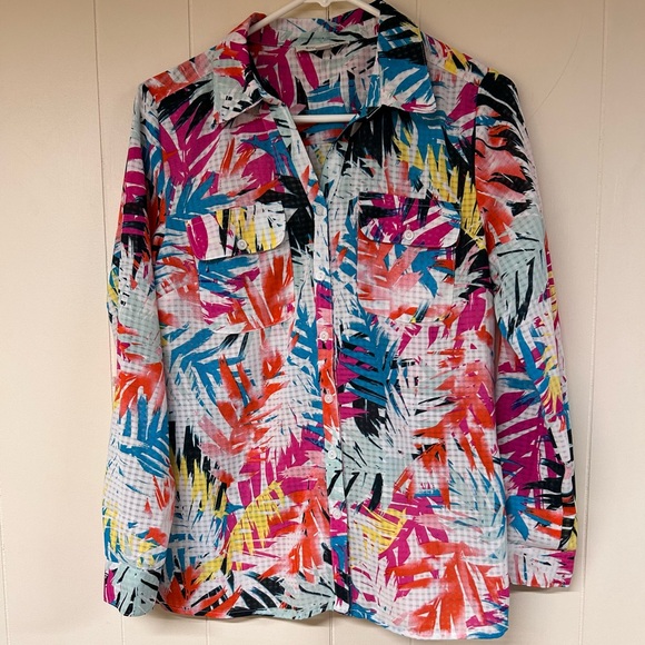 Colorful Abstract Button-Up Shirt - Picture 1 of 6